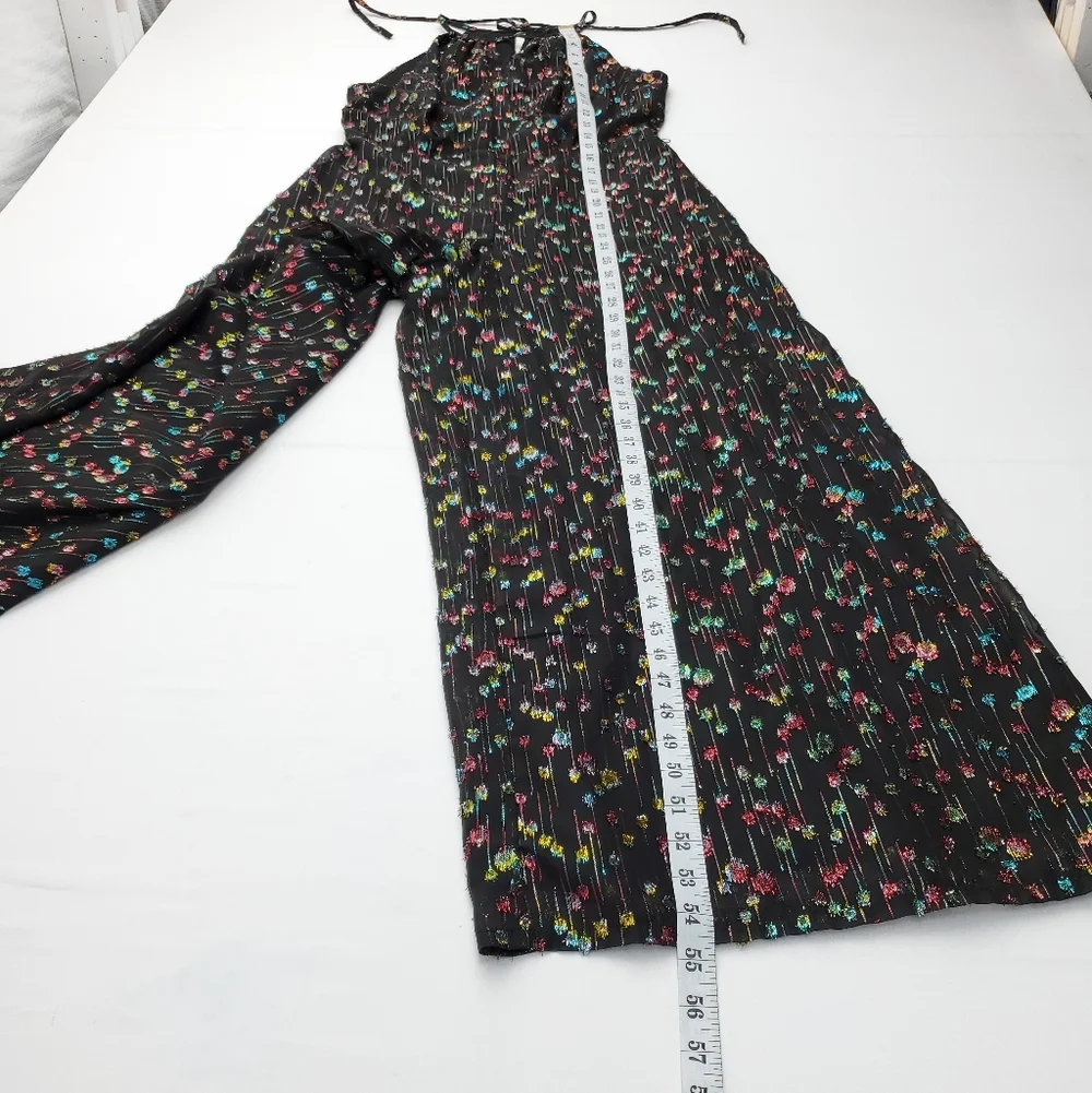 NEW Anthropologie Eva Franco Edita Halter Metallic Clip Dot Jumpsuit Relaxed 4